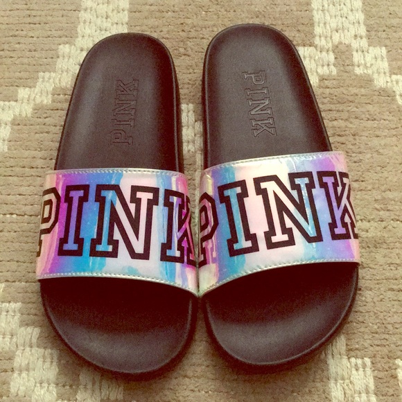 PINK Victoria's Secret Shoes - VS PINK AB reflective Slides